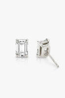 VRAI Solitaire Emerald Studs in White Gold thumbnail