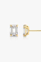VRAI Solitaire Emerald Studs in Yellow Gold thumbnail