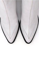Almasi White Vegan Apple Leather Boots thumbnail