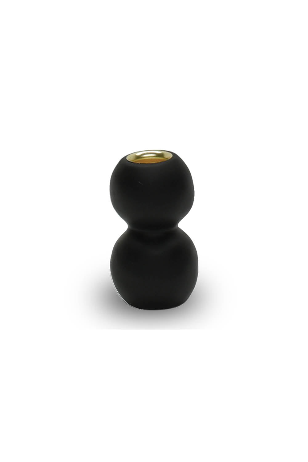 BUBBLE Two Bubble Small Candleholder in Black
