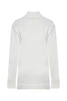 TURTLE NECK LETTER SWEATER IN IVORY thumbnail
